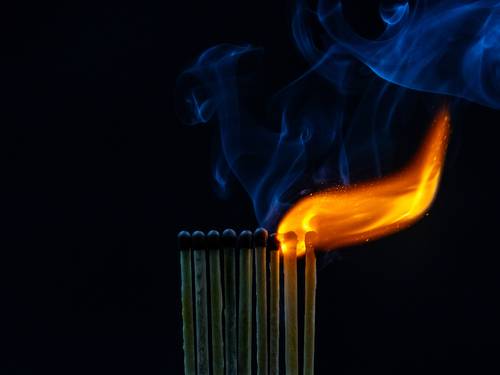 Matches and fire