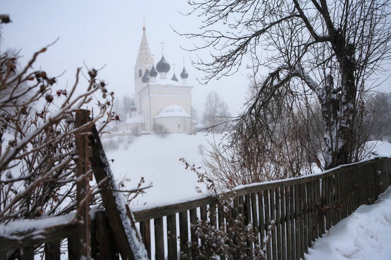 Ярославль, Вятское, храм, зима, снег, Лопухов Сергей