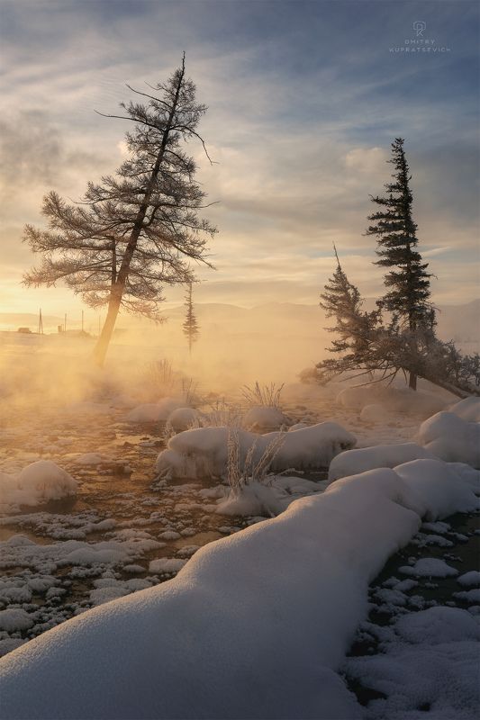 Морозное утро фото превью