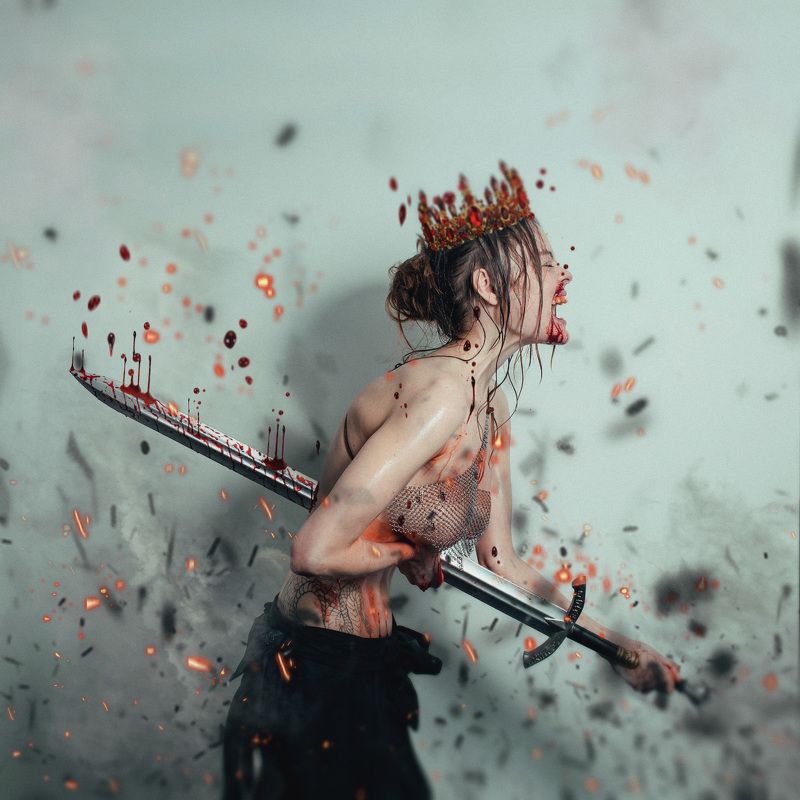 the, queen\\\'s, sacrifice, жертва, королевы, меч, кровь .Жертва Королевы. фото превью