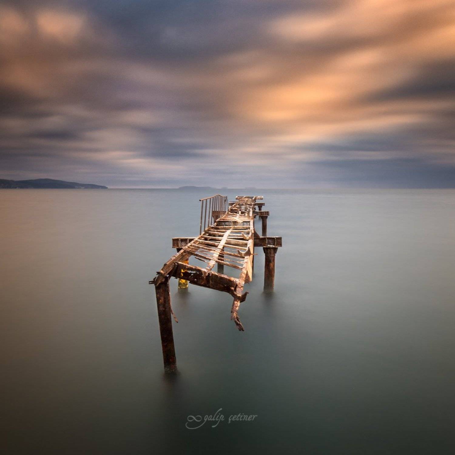 landscape, seascape, winter, nature, sea, pier, cloud, long exposure, Galip &Ccedil;etiner