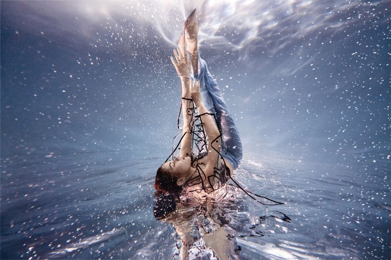 подводная съемка, под водой, under the water, underwater, in water,red, fashion, фэшн Под водой фото превью
