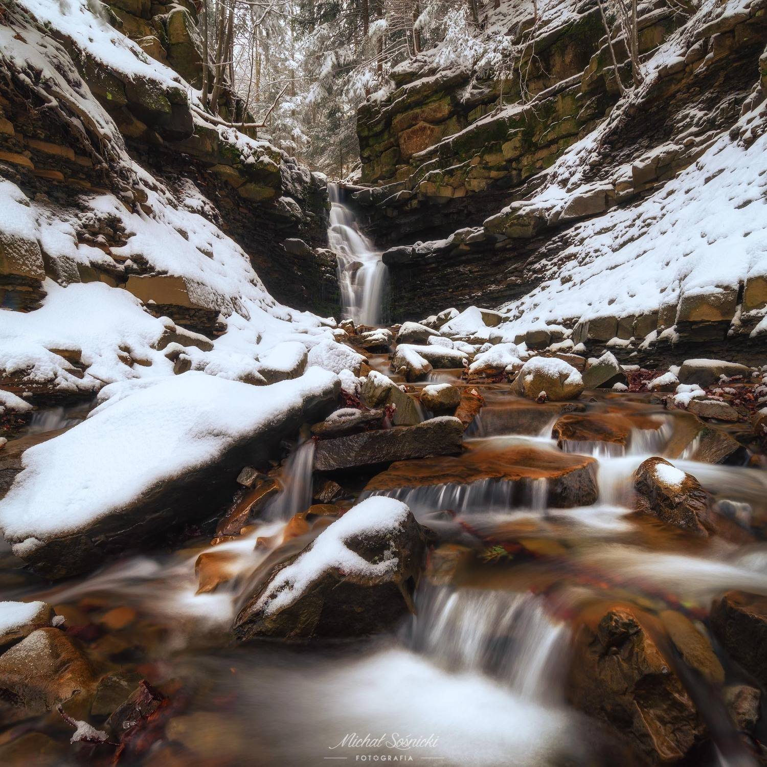 #poland #zawoja #river #snow #mountains #waterfall #rock #snow #majestic #nature #amazing, Michał Sośnicki