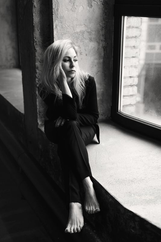 портрет, женщина, студия  фото превью