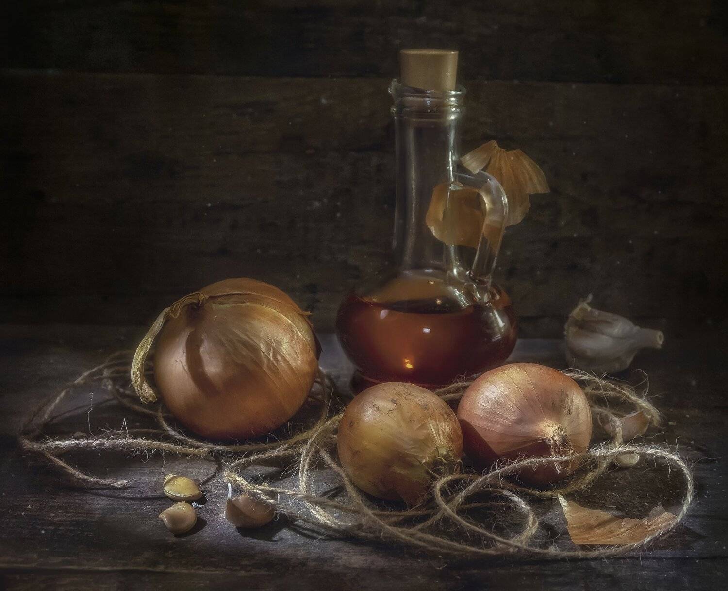 лук,винный уксус,чеснок,веревка,сосуд,овощи,тёплый,шелуха, Владимир Володин