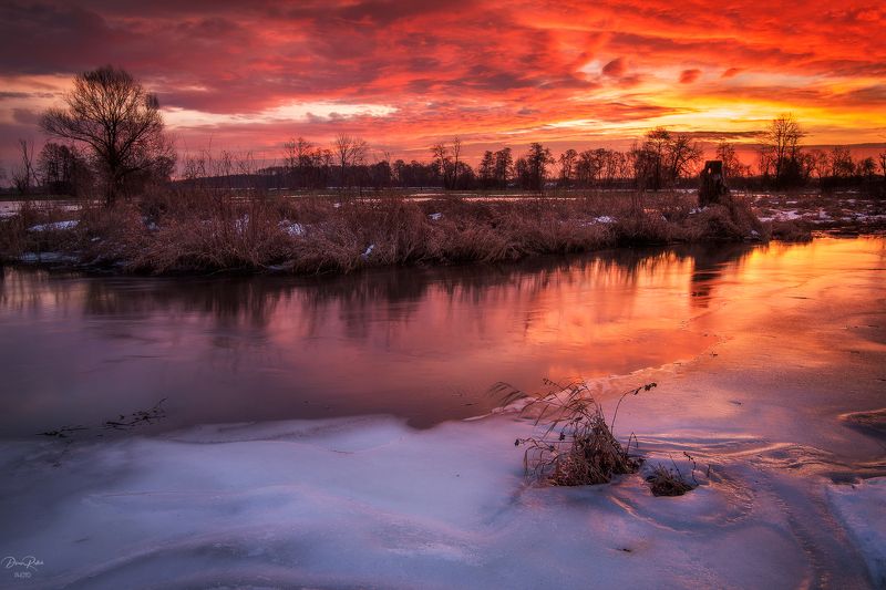 Winter sunrise фото превью
