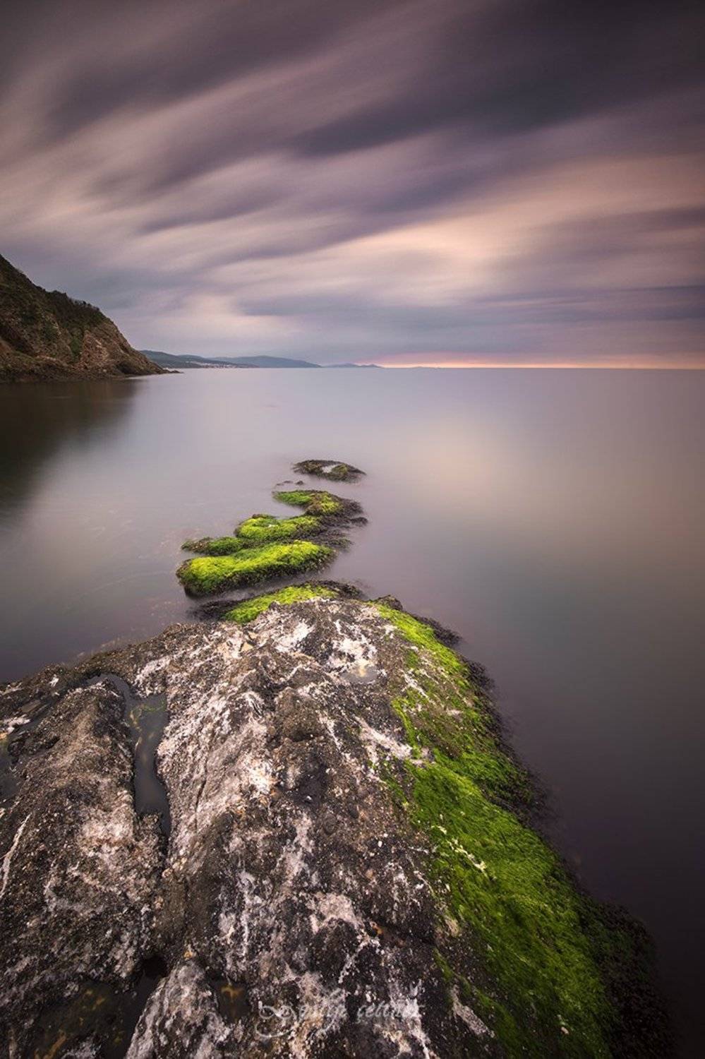 landscape, seascape, winter, nature, sea, rock, cloud, long exposure, Galip &Ccedil;etiner