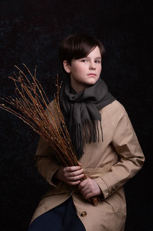 портрет, девочка, живописный портрет, студийный портрет Портрет фото превью