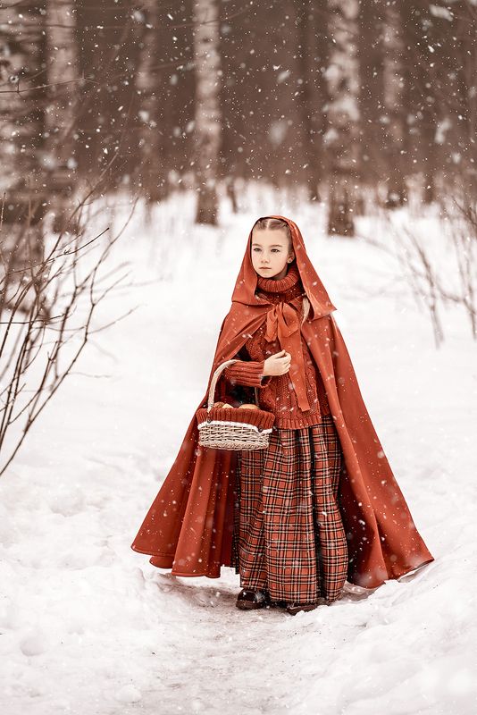 зима, зимний день, winter, дети, детство, зимняя фотосессия, детская фотосессия, детская фотография, children photography, children portrait, kid, children, child, childhood, детство, семейная фотосессия, дети модели, дети модели москва, прогулка, walk Красная Шапочка фото превью
