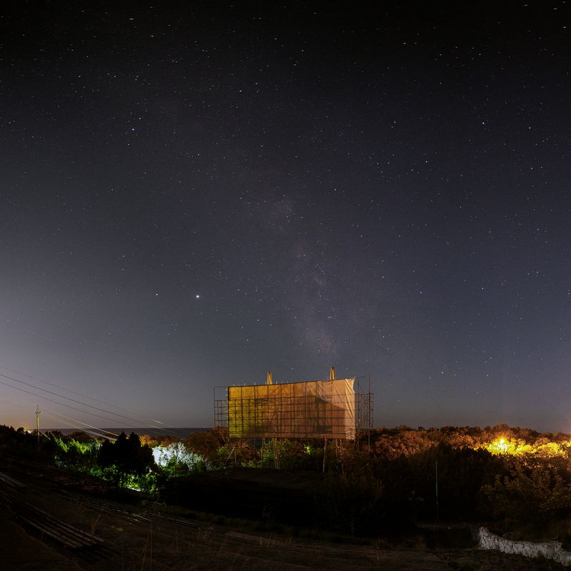 ночь, панорама , млечный путь  млечный путь в кино  фото превью