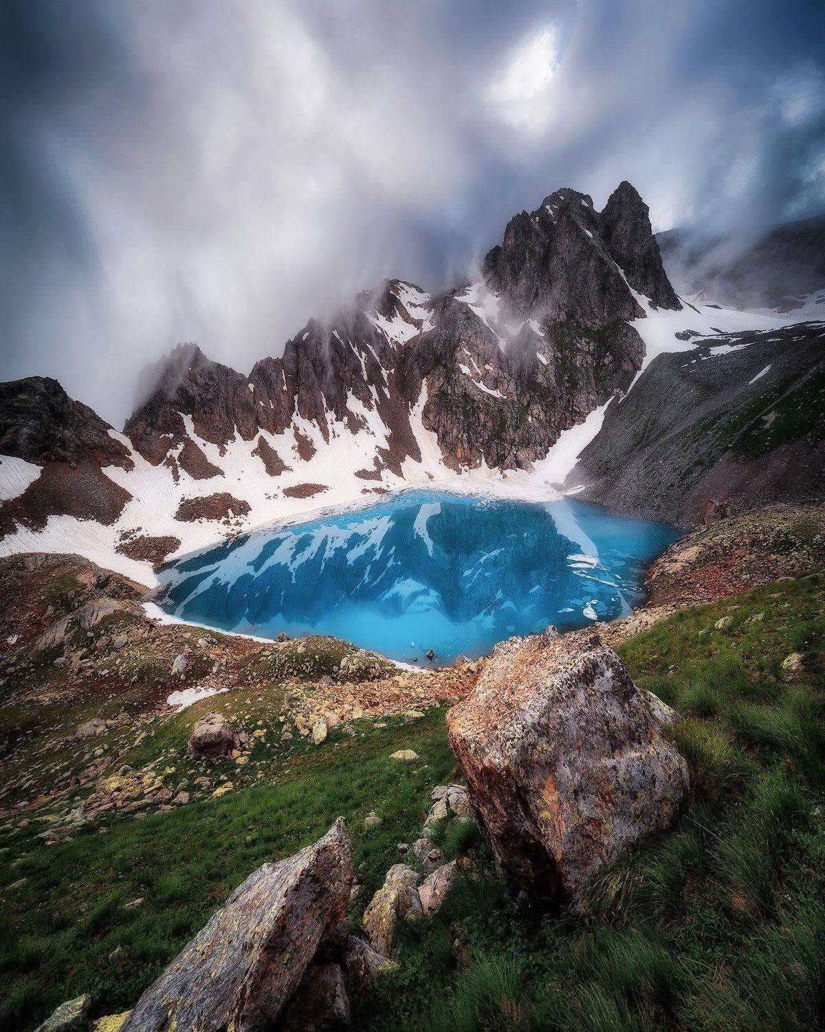 лето, горы, горное озеро, пейзаж, кавказ, архыз, Tania Leschinskaya