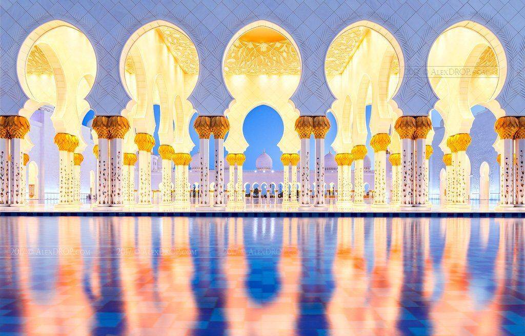 canon, color, postcard, picturesque, landmark, mosque, emirates, arab, travel, urban, architecture, iconic, reflection, AlexDROP