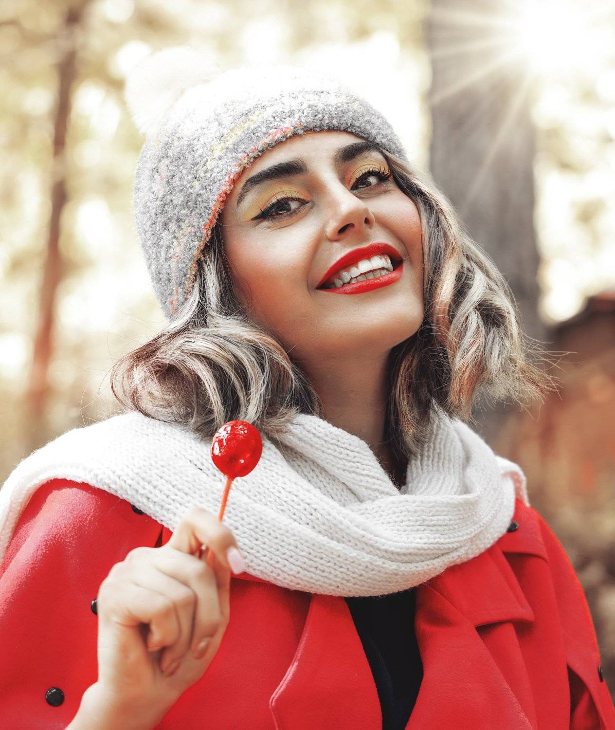 portrait, sun , face , girl , forest , girl , winter , shot , beauty , femail, ebrahim elmi