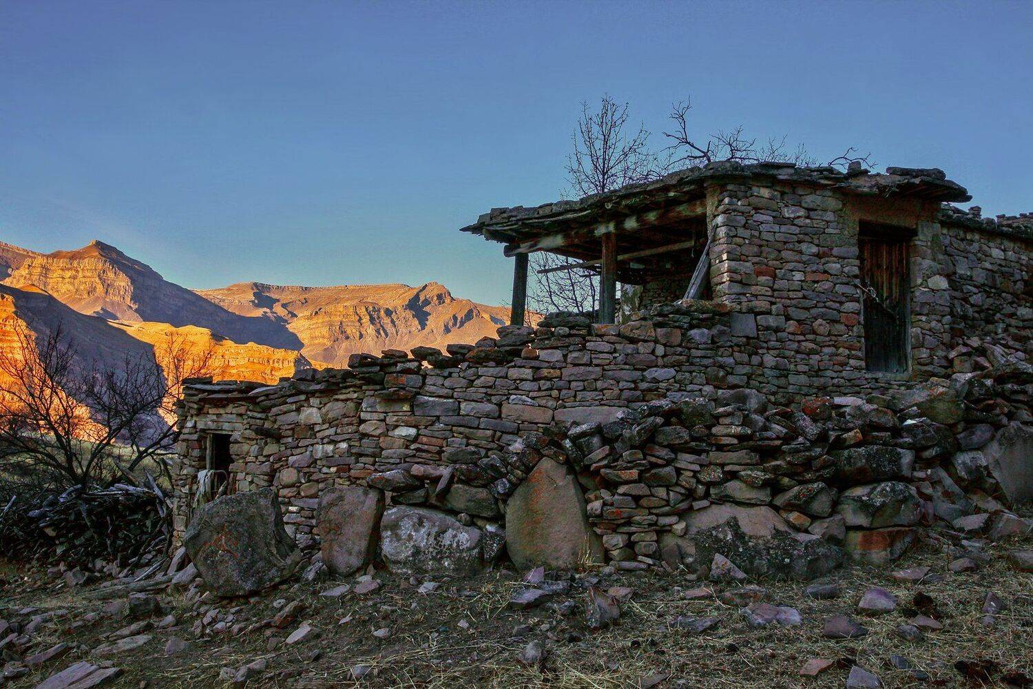 сакля,аул,горы,вершины,пейзаж,небо,деревья,дагестан,природа, Marat Magov