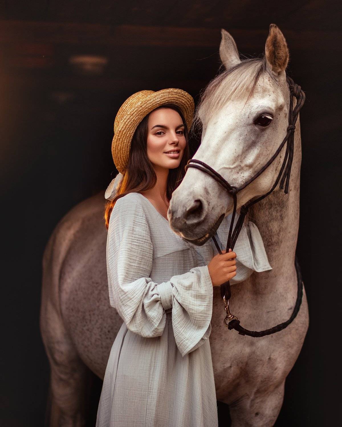 женский портрет животное лошадь , Julia Moskovkina