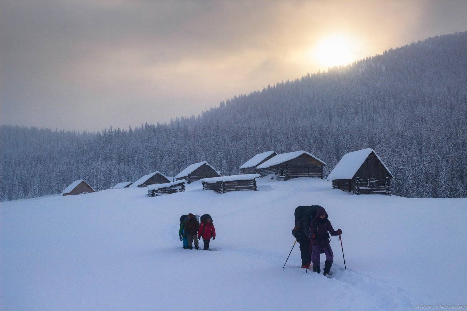 горы, свидовец, чорна тиса, татульский грунь, татул, зима, карпати, карпаты, , Алексей Медведев