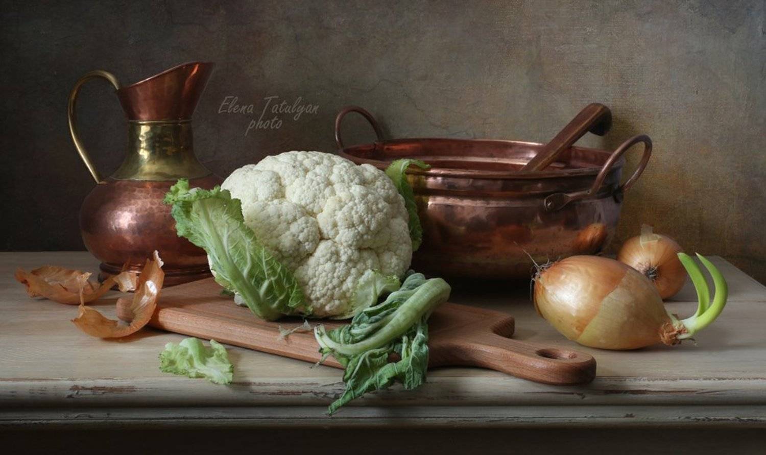 медная посуда, цветная капуста, Елена Татульян