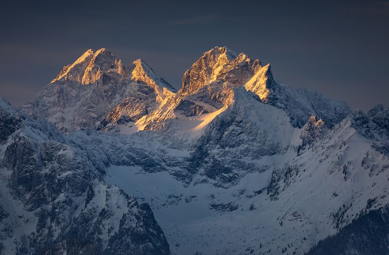 mountains, winter, poland, slovakia, sunrise Morning in the Mountains фото превью