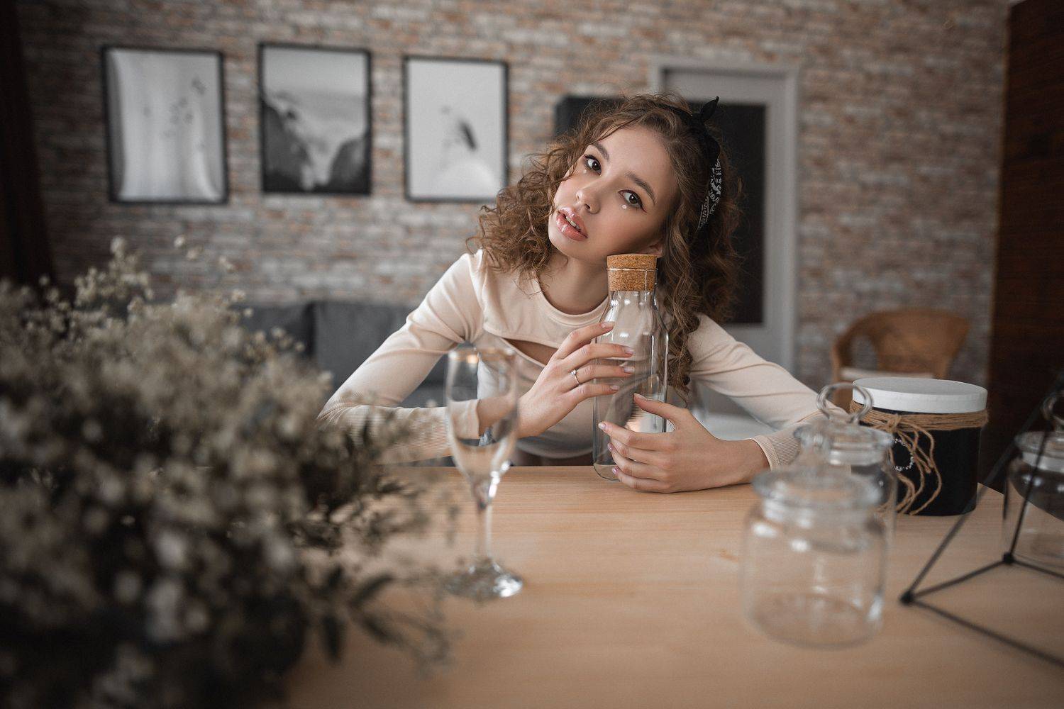 девушка, модель, портрет, фотосессия, студия, макияж, гламур, girl, beauty, model, modeling, young, portrait, make-up, творческий портрет, женский портрет, woman, young woman, glamour, постановка, постановочная фотография, Владимир Васильев
