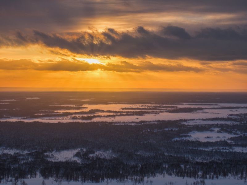 Закат над тайгой фото превью