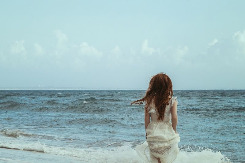 Portrait, sea, ocean, model, beauty, Ocean фото превью
