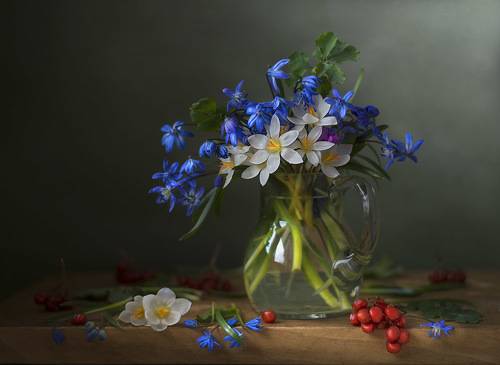 Букетик с первоцветами.