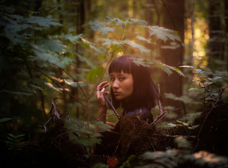 портрет, женский портрет, портретная съемка, девушка, природа, свет, вечер, солнце, portrait, female Власта. фото превью