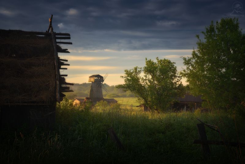 пейзаж Утро в деревне фото превью