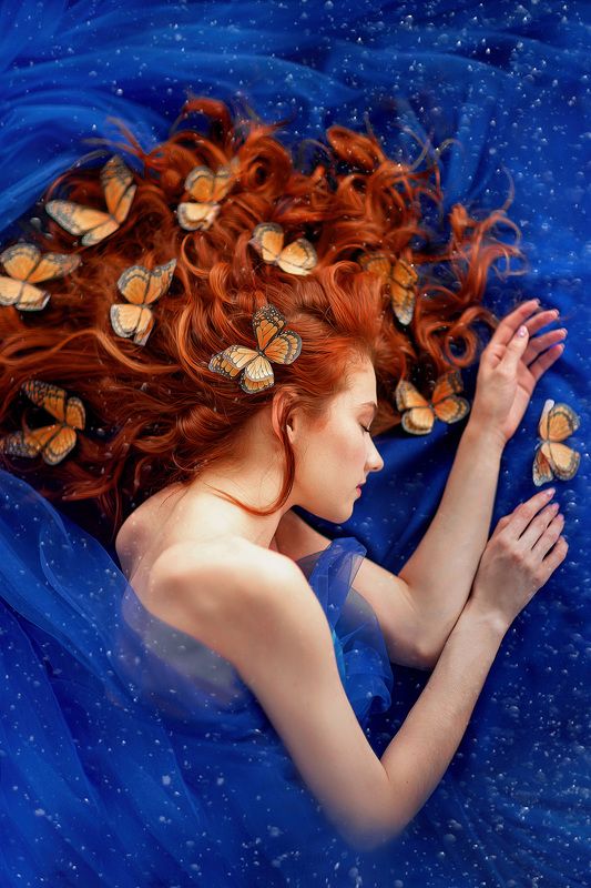 портрет,девушка,весна,зима Пробуждение весны фото превью