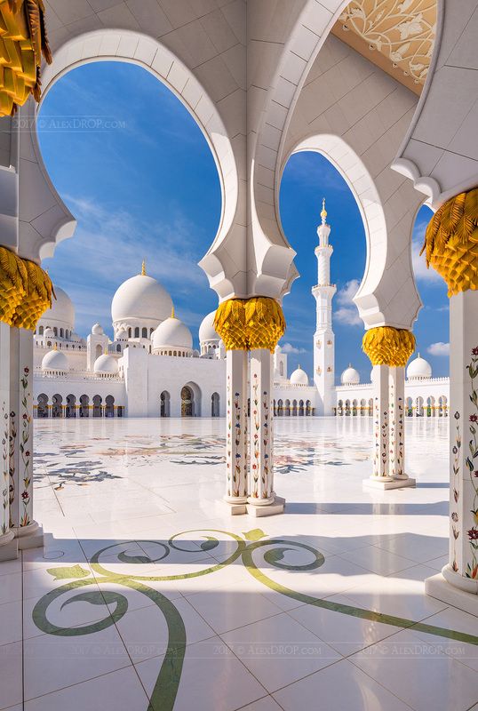 canon, color, postcard, picturesque, landmark, mosque, abu-dhabi, uae, emirates, arab, zayed, travel, urban, architecture, iconic Арки Белой мечети шейха Зайда фото превью