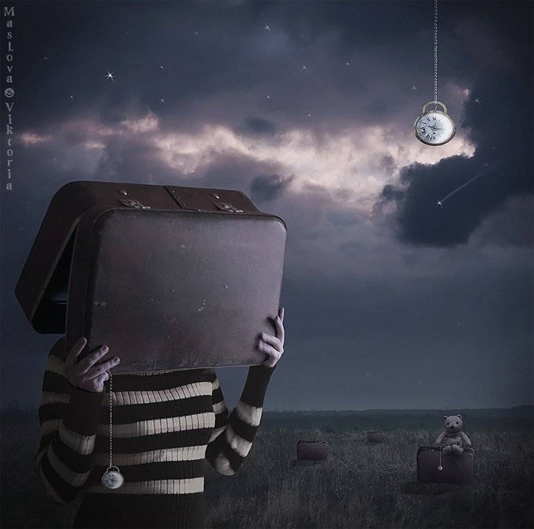 мишка, чемодан, часы, настроение, bioskiss