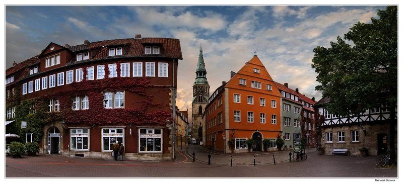 город, ганновер, панорамка Башня Бегинен фото превью