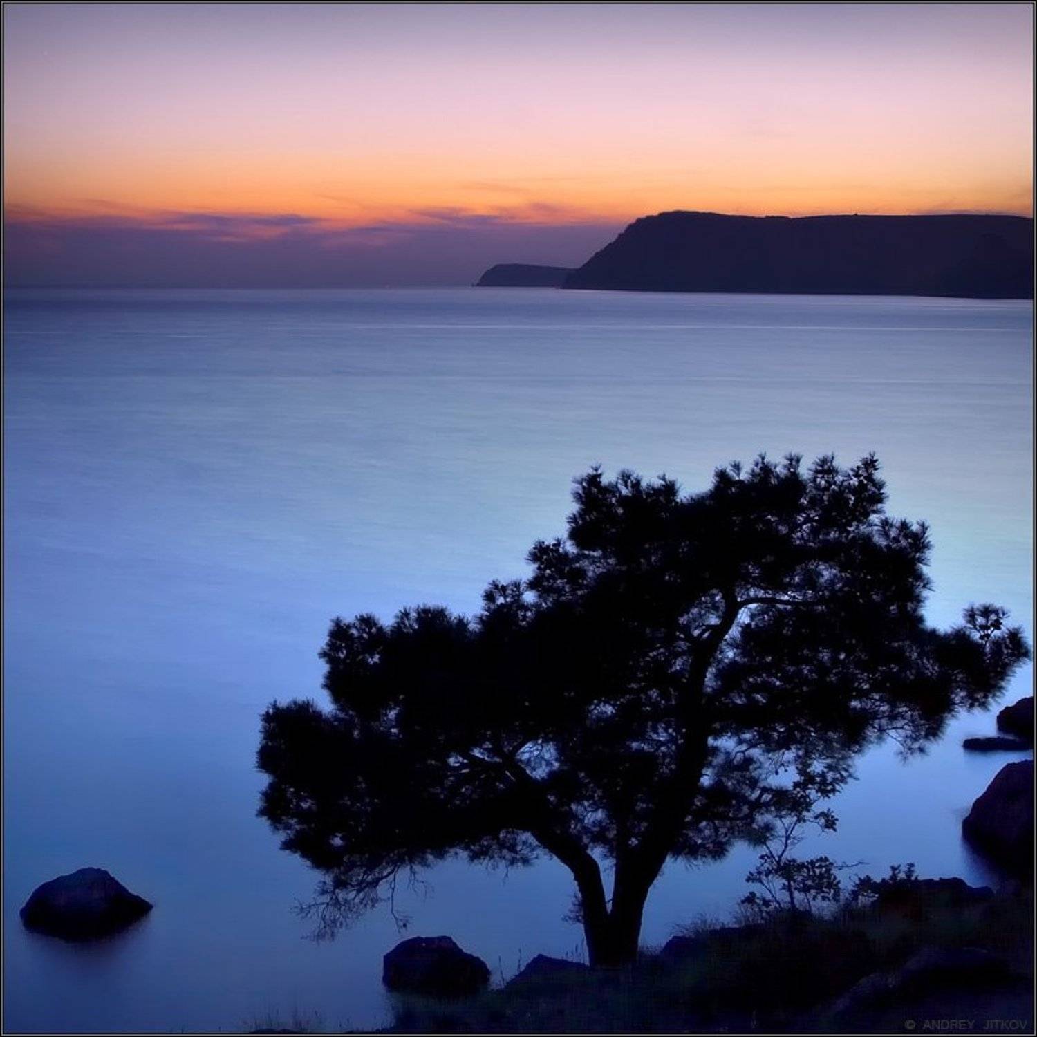 крым, вечер, море, закат, пейзаж, сумерки, небо, Андрей Житков