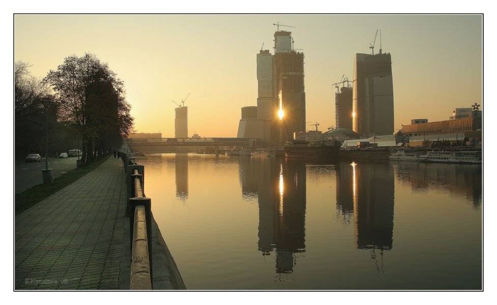 город,москва,сити, река, вечер,сумерки,кулешов, Кулешов Евгений