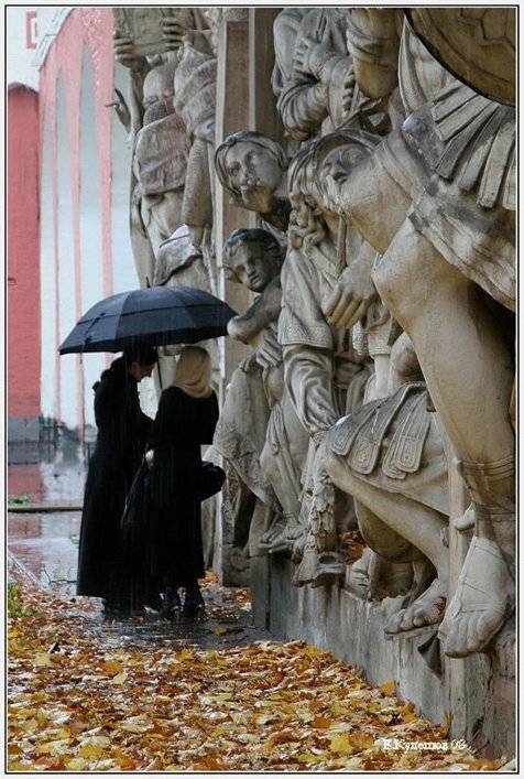 город,москва, донской монастырь,пара, влюбленные, дождь,кулешов, Кулешов Евгений