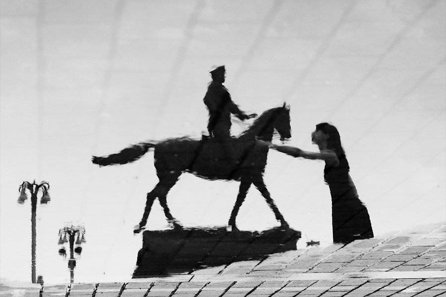 девушка, отражение, маршал., senjor