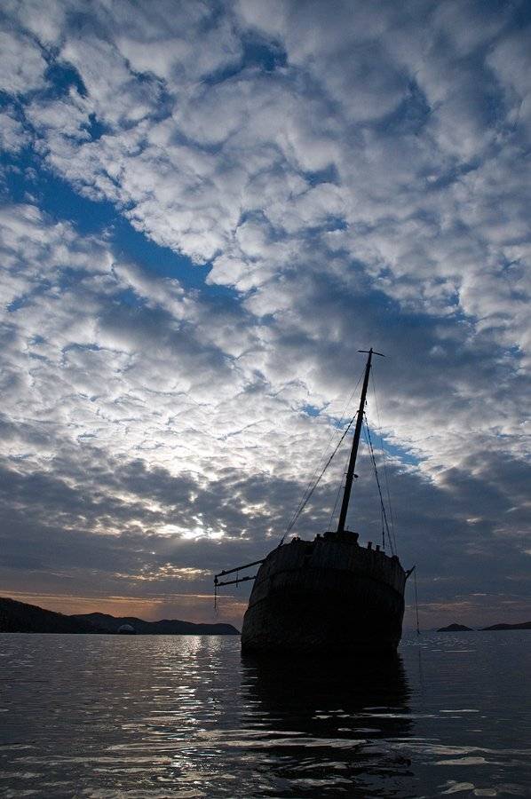 гамова, витязь, бухта, море, корабль, закат, китобой, Дмитрий Корнилов