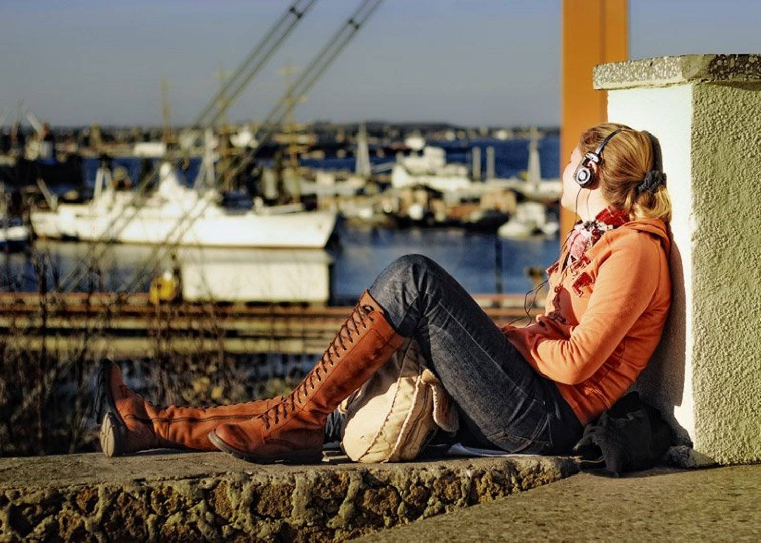 город, порт, девушка, Наталия Емельянова