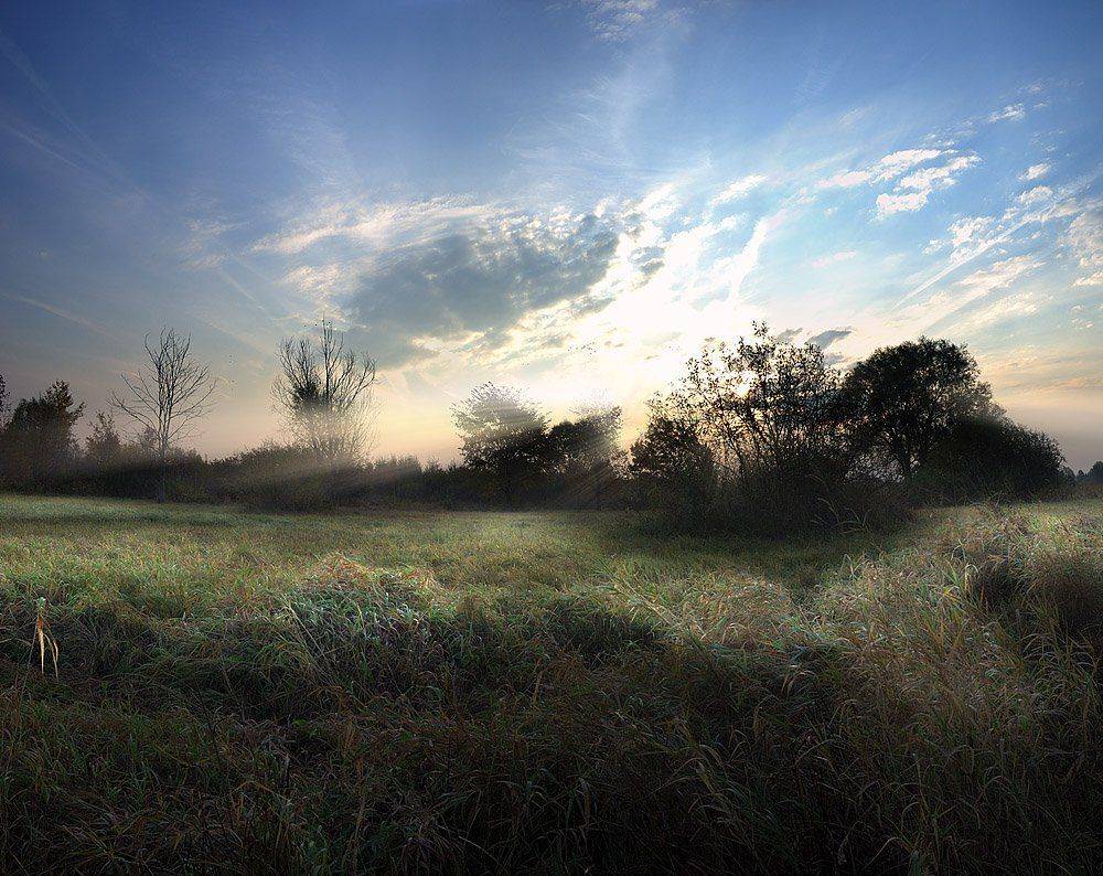 рассвет, утро, лучи, осень, сентябрь, Ildar