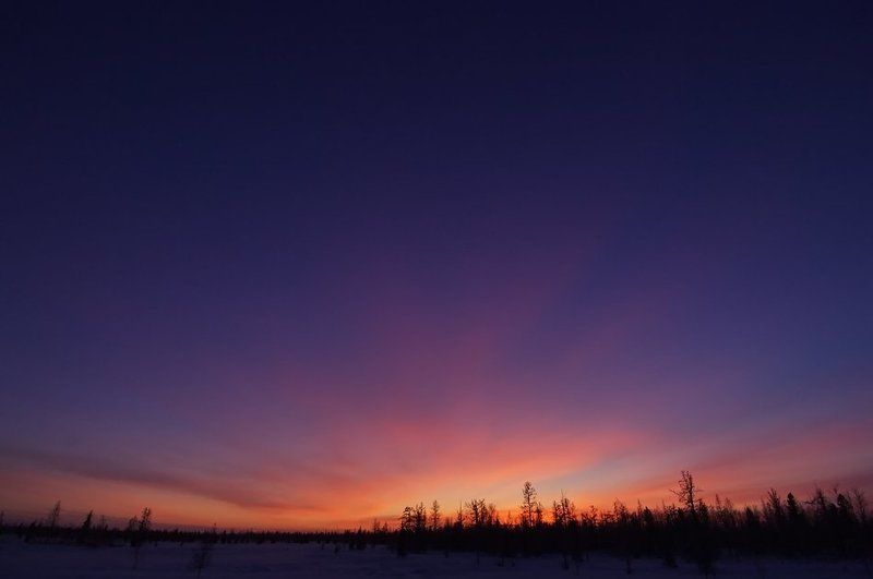 природа, север, закат северный закат фото превью