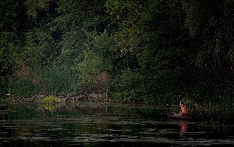 река, лес, индеец настоящему индейцу... фото превью