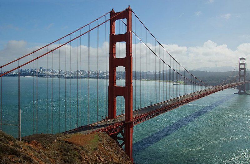 мост, золотые ворота, залив, сан-франциско, калифорния  фото превью