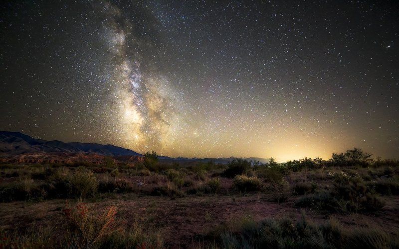 Звезды, Иссык-куль, Киргизия, Ночь Ночь на южном фото превью