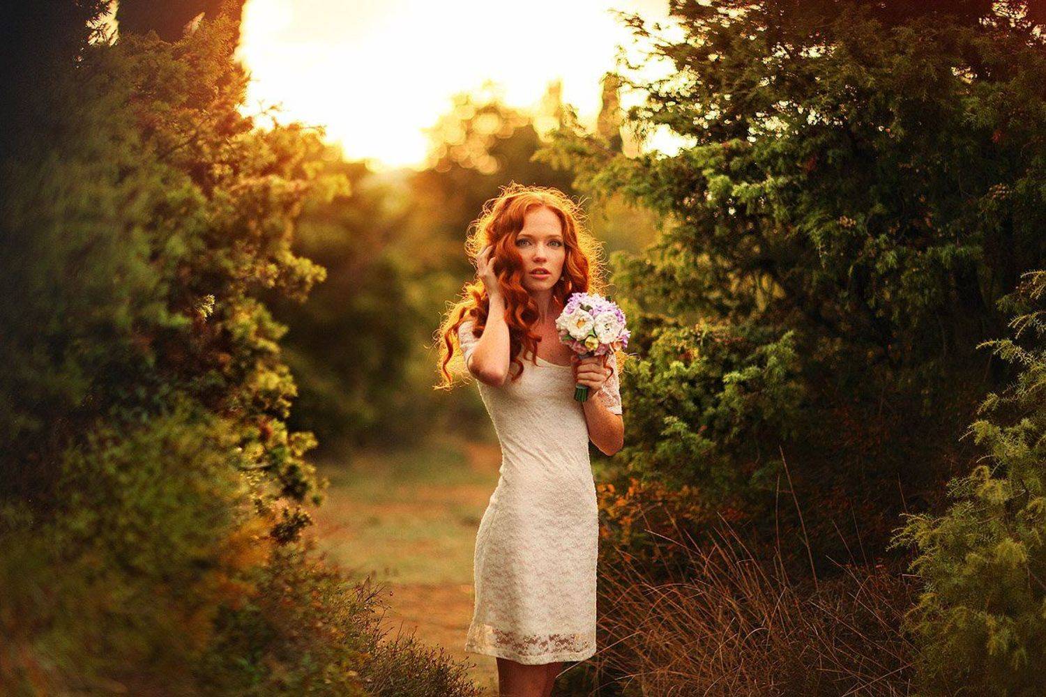 Букет, Веснушки, Невеста, Рыжая, Свадебная фотография, Свадьба, Двояковский Илья