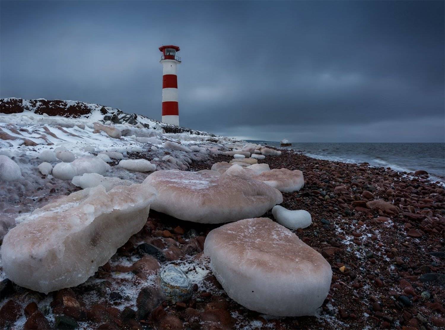 природа, пейзаж, север, кольский, панорама, природа россии, дикая природа, закат, свет, облака, вечер, тундра, маяк, море, Альберт Беляев