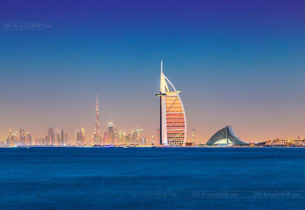 canon, postcard, picturesque, landmark, dubai, uae, arab, emirates, travel, urban, architecture, iconic, seescape, blue hour, AlexDROP