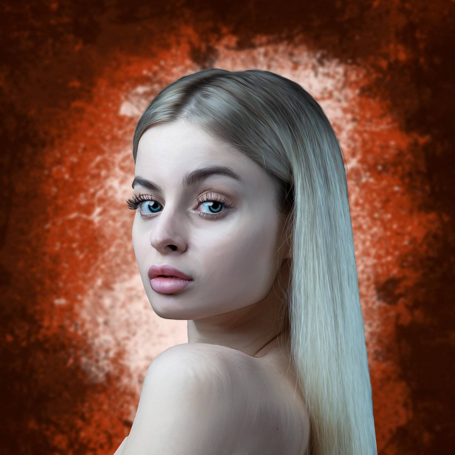 студийный портрет, красивая девушка, женский портрет, арт, Зураб Бабаев