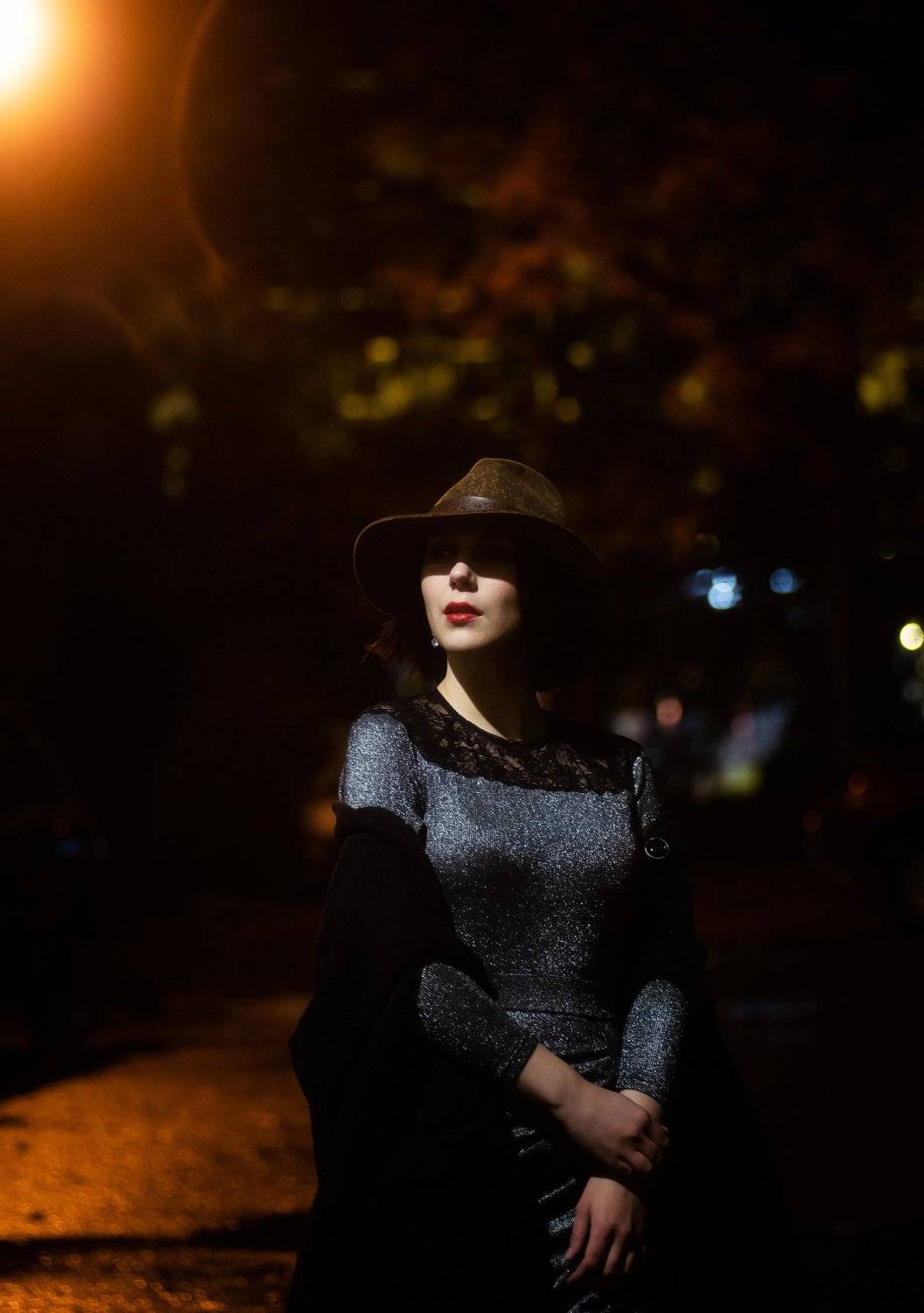 женскийпортрет, нуар, девушка, шляпа, портрет, вечер, помада, portrait, female, noir, film, Даркина Дарья