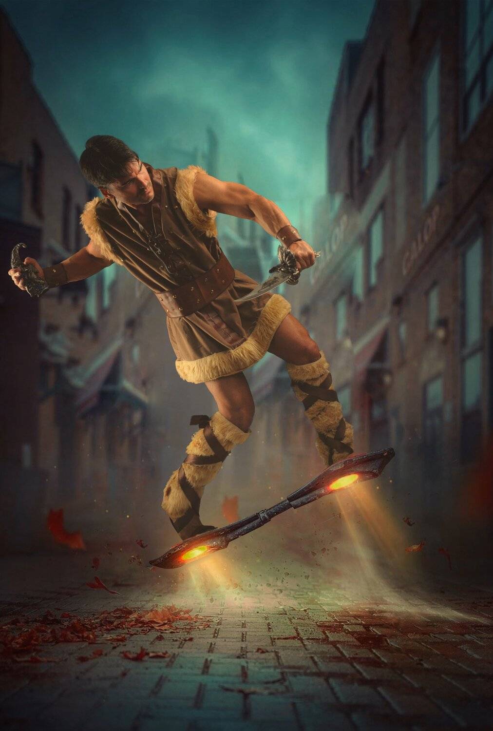 воин, скейт, улица, Sergii Vidov