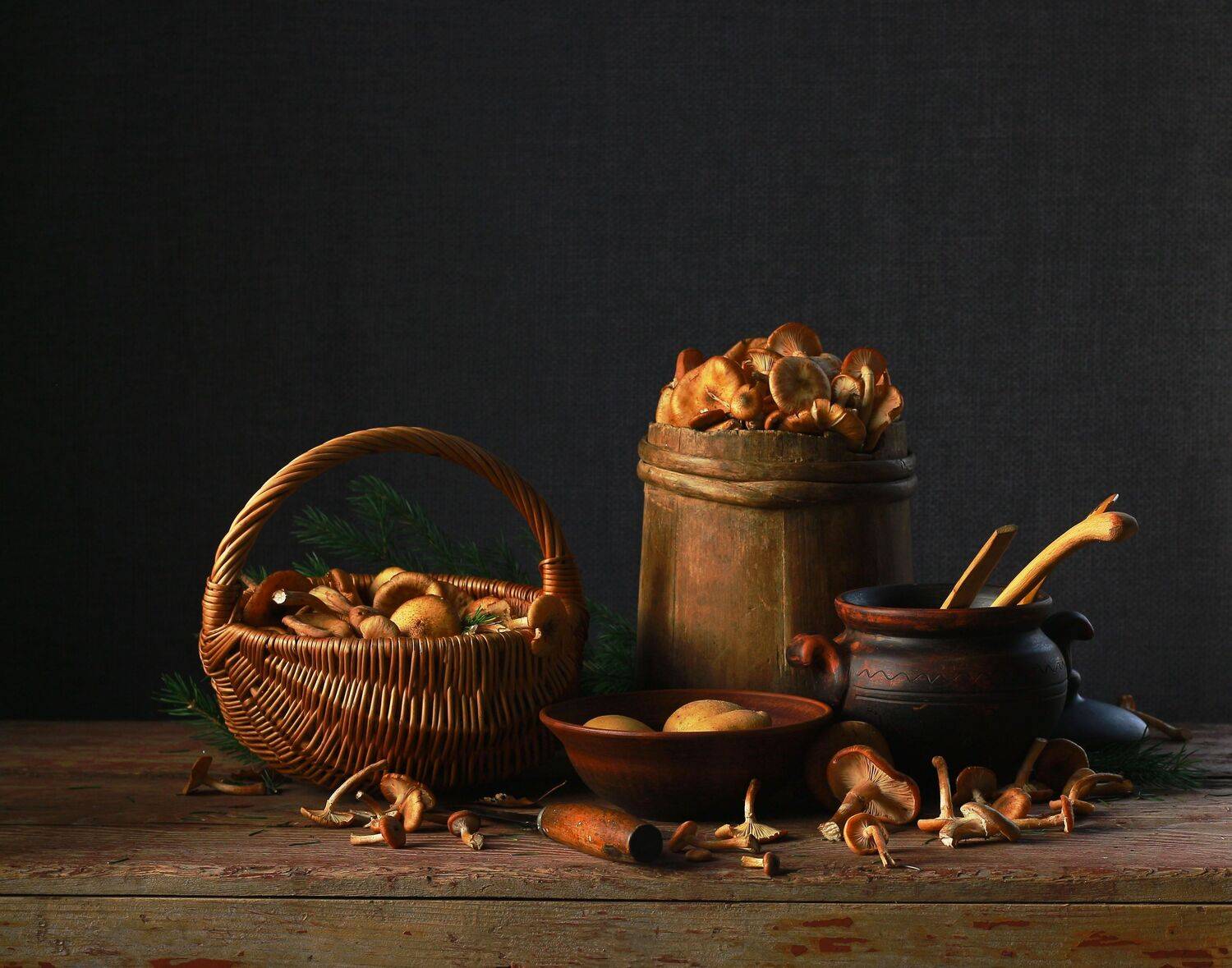 натюрморт, фотонатюрморт, осень, грибы, опята,, наталья казанцева, Наталья Казанцева